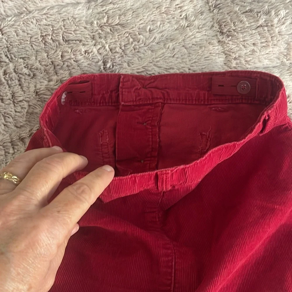 Carter's Red Corduroy Skirt for Kids  7/7A adjustable‎ waistband,  2 pockets Y2K